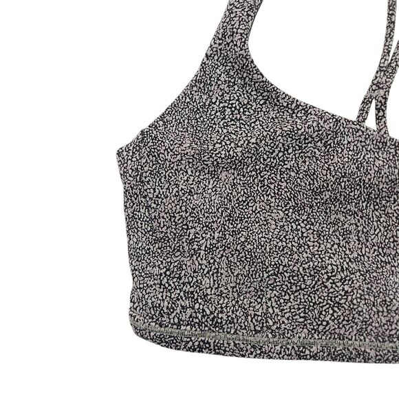 Lululemon Free To Be Serena Bra Womens 6 Gray Chakra Print Strappy Athletic Yoga - Picture 6 of 10